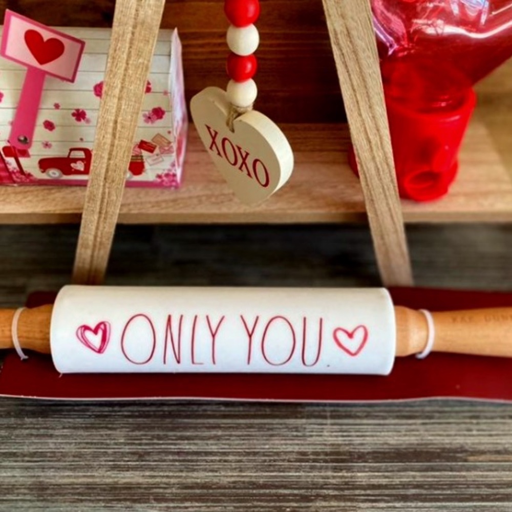 Rae Dunn Only You Rolling Pin Valentines Day